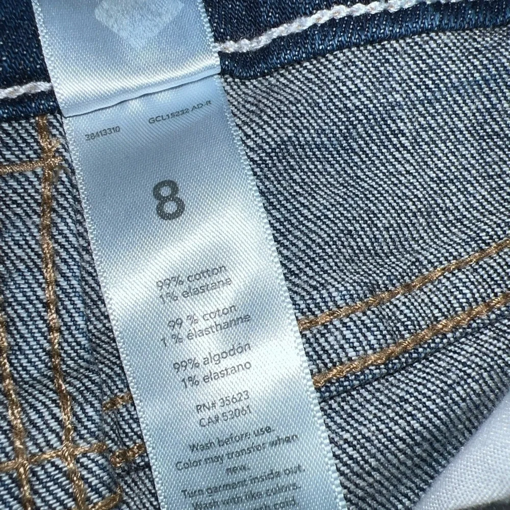 Carters Kids Jeans Girls Size 8 Skinny Stretch Denim Dark Blue.